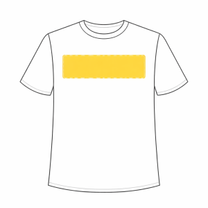 Prsa - natpis na sredini majice s tiskom