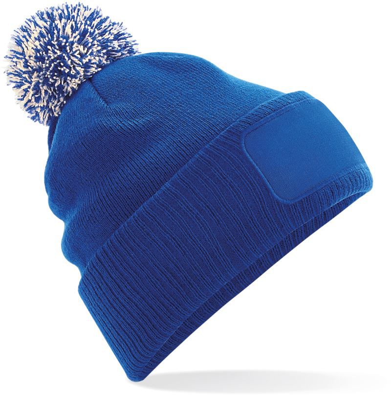 Beechfield B443 Snowstar® Patch Beanie – zimska kapa s pomponom - Slika 7