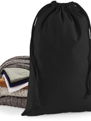 W216 Premium pamučna vrećica s dvostrukom vezicom XS-XL crna