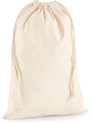 W216 Premium pamučna vrećica s dvostrukom vezicom XS-XL natur